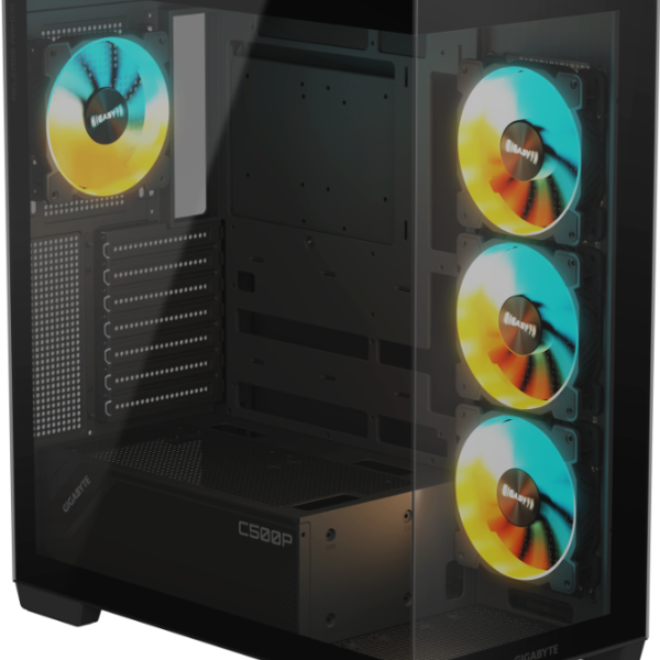 Кутия Gigabyte C500 PANORAMIC Stealth Black - Mid-Tower