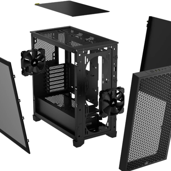 Кутия Corsair 3000D Airflow Mid Tower, Tempered Glass, Черна