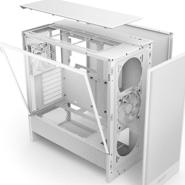 Кутия NZXT H5 Flow 2024 White, Mid-Tower