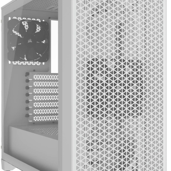 Кутия Corsair 3000D Airflow Mid Tower, Tempered Glass, Бял