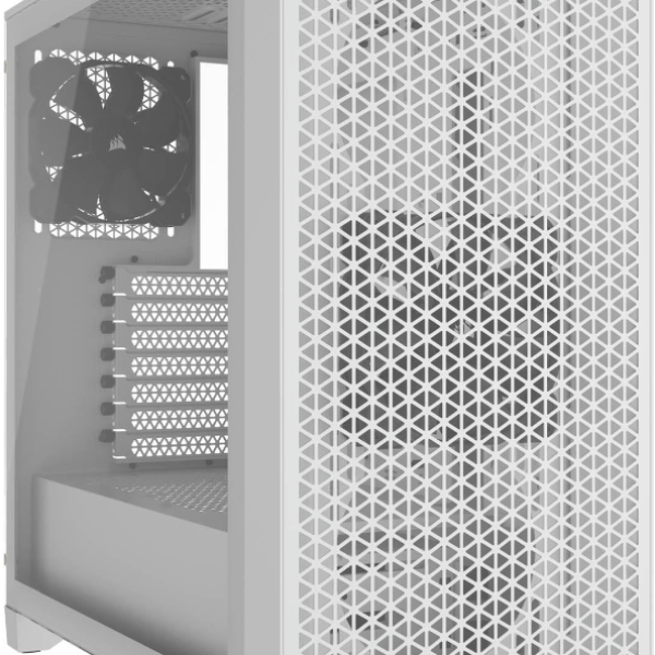 Кутия Corsair 3000D Airflow Mid Tower, Tempered Glass, Бял