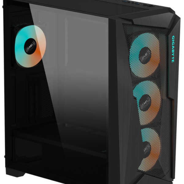 Кутия Gigabyte C301 Black V2, TG, Mid-Tower