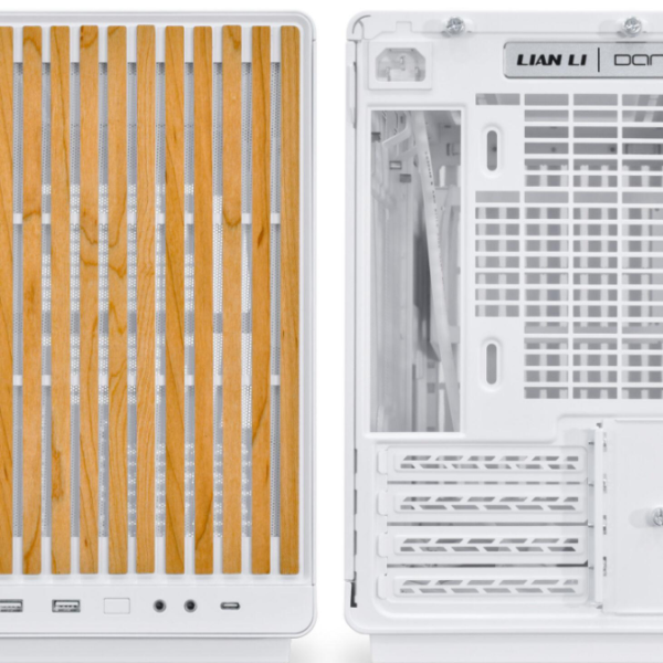 Кутия Lian Li DAN A3-mATX Wood Edition White - Micro Tower