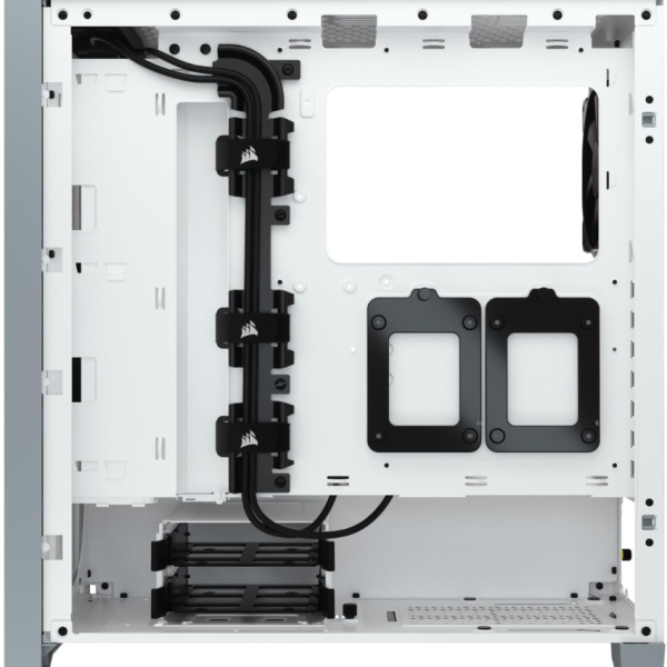 Кутия Corsair 4000D Airflow Mid Tower, Tempered Glass, Бяла