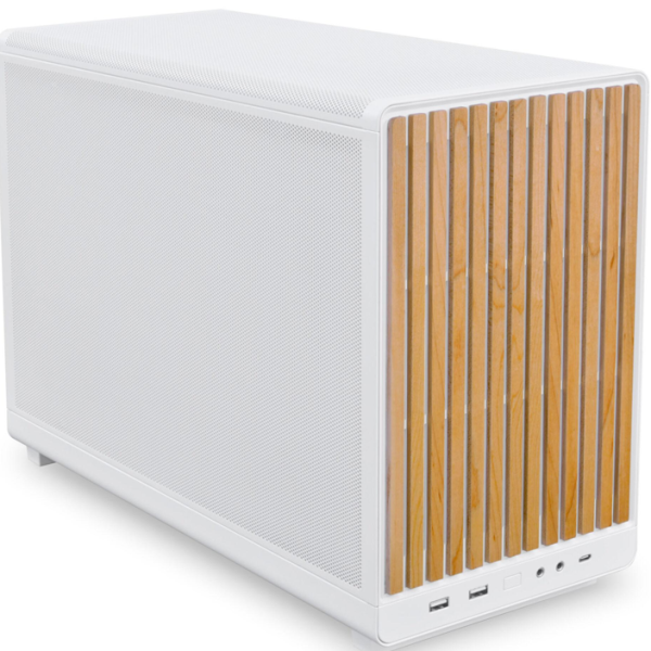 Кутия Lian Li DAN A3-mATX Wood Edition White - Micro Tower