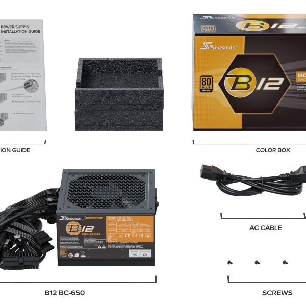 Захранващ блок Seasonic B12-BC-650, 650W Bronze 85+