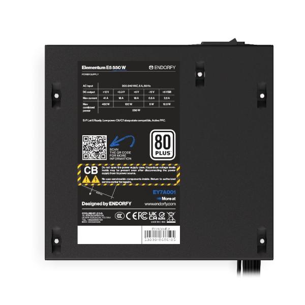 Захранващ блок Endorfy Elementum E5 550W 80 PLUS