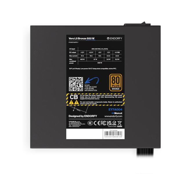 Захранващ блок Endorfy VERO L5 500W 80+ Bronze