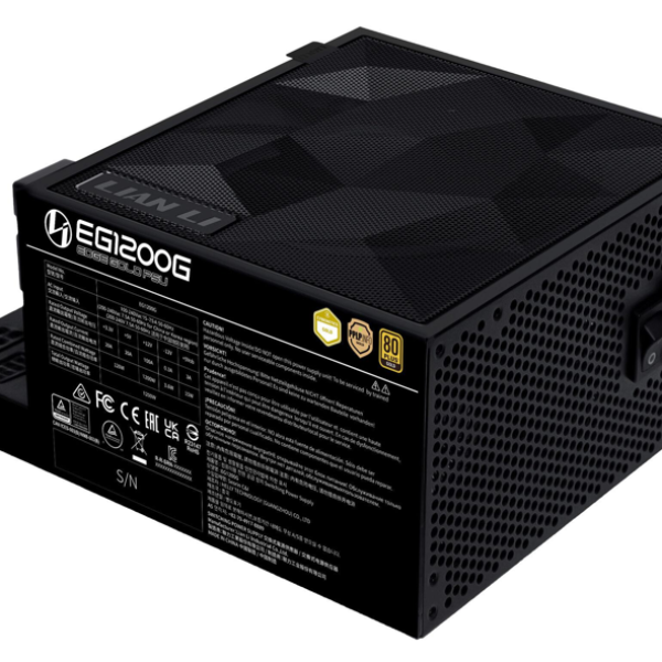 Захранващ блок Lian Li EDGE 1200W 80+ Gold PCIe 5.1, ATX 3.1 - Черно