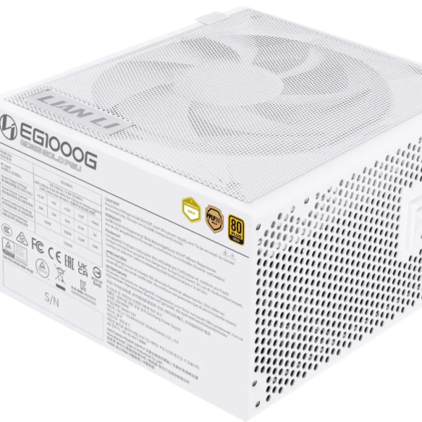 Захранващ блок Lian Li EDGE 1000W 80+ Gold PCIe 5.1, ATX 3.1 - Бяло