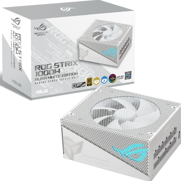 Захранващ блок ASUS ROG Strix 1000W 80+ Gold Aura White