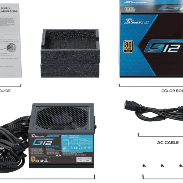 Захранващ блок Seasonic G12-GC-850, 850W, 80+ GOLD