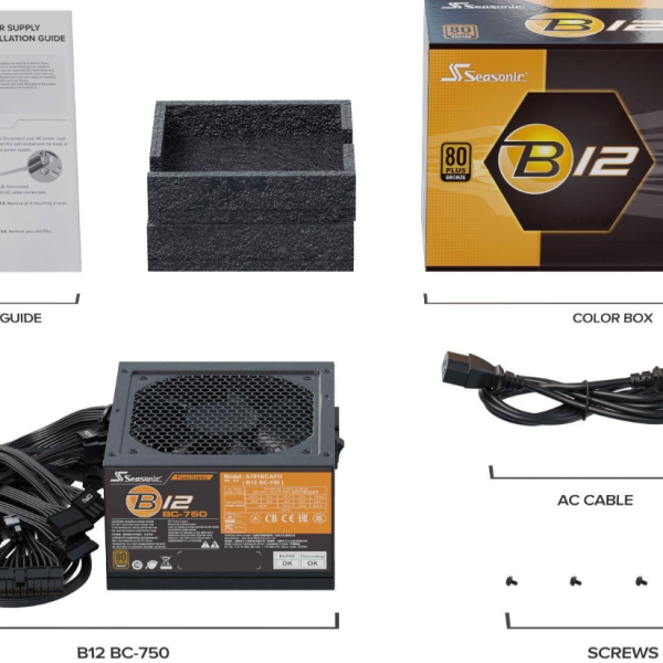 Захранващ блок Seasonic B12-BC-750, 750W Bronze 85+