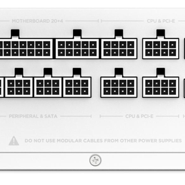 Захранващ блок NZXT C1200 White 1200W 80+ Gold ATX 3.1 - Fully Modular