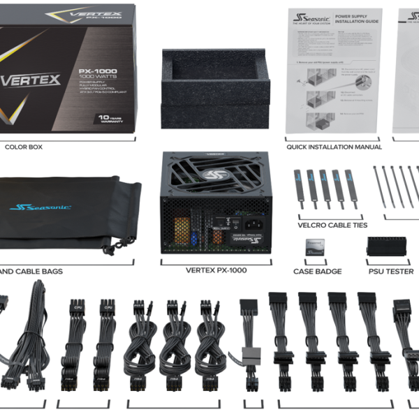 Захранващ блок Seasonic VERTEX PX-1000, 1000W, 80+ Platinum