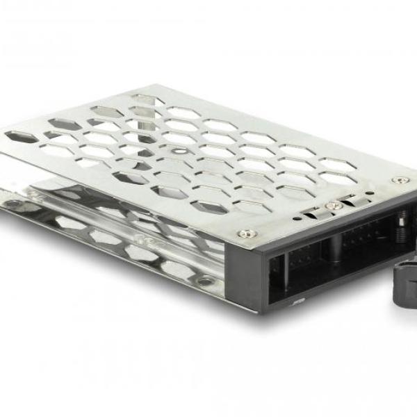 Чекмедже Delock 3.5″, За 1 x 2.5″ U.2 NVMe SSD или SATA / SAS HDD / SSD, Черен