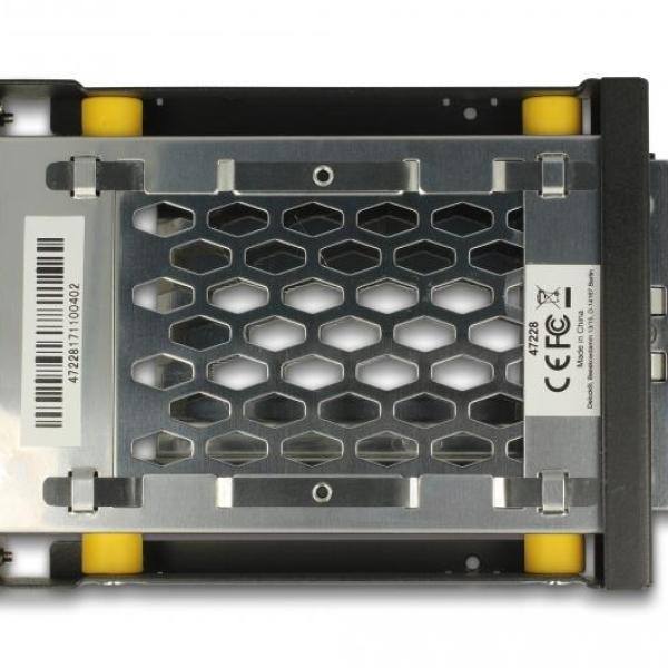 Преносимо чекмедже Delock 3.5″, За 1 x 2.5″ SATA / SAS HDD / SSD, Защита от вибрации