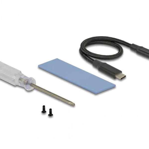 Външно чекмедже Delock, За M.2 NVMe PCIe SSD, USB-C 3.2 Gen 2, 10 Gbps