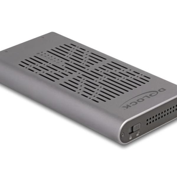 Външно чекмедже Delock 42027, За 2 x M.2 NVMe PCIe SSD, USB 20 Gbps, Клониране