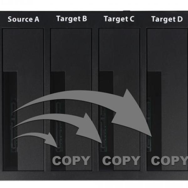Външна докинг станция Delock, За 4 x HDD/SSD, USB, Функция за клониране, 5 Gbps