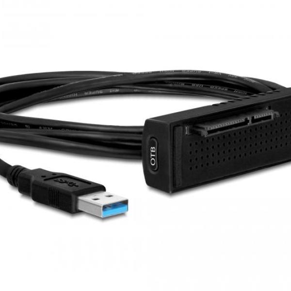 Външна докинг станция Delock, За 2.5″ / 3.5″ SATA HDD / SSD, Backup функция