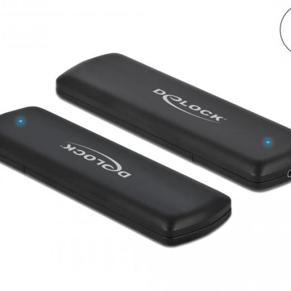 Външно чекмедже Delock, За M.2 NVMe PCIe / SATA SSDD, USB-C