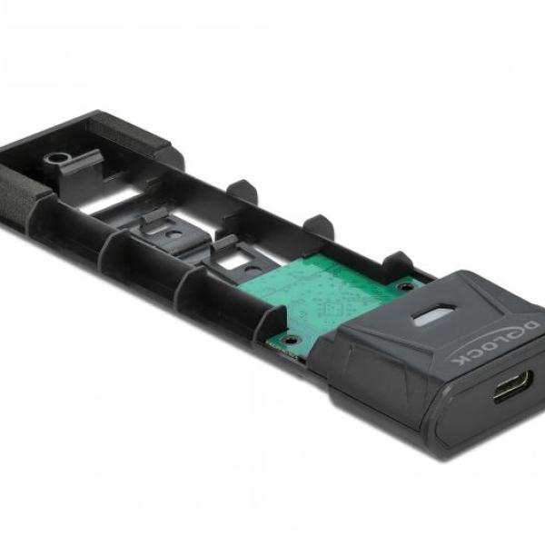 Външна стойка Delock, За M.2 NVMe PCIe или SATA SSD, USB-C 3.2 Gen 2, Инсталация без инструменти