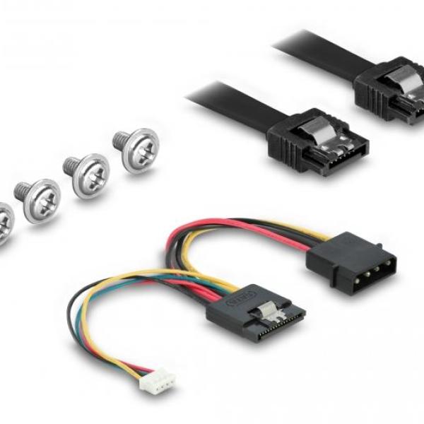 Чекмедже Delock 3.5″, За 1 x 2.5″ SATA HDD / SSD, Черен
