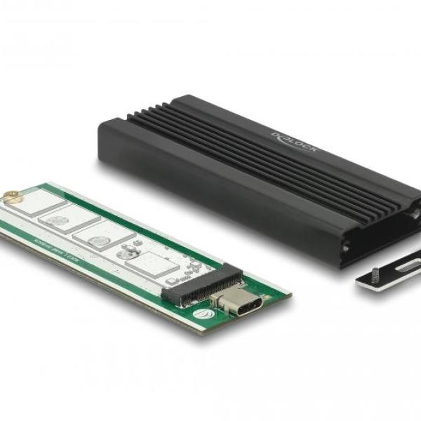 Външно чекмедже Delock, За M.2 NVMe PCIe SSD, USB-C 3.2 Gen 2, 10 Gbps