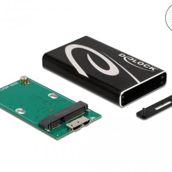Чекмедже Delock 3.5″, За 1 x 2.5″ SATA HDD / SSD, Черен