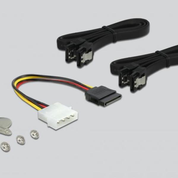 Вътрешно чекмедже Delock 5.25″, За 1 x 2.5″ + 1 x 3.5″ SATA HDD + 2 x USB 3.0 ports