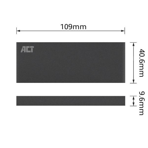 Чекмедже за твърд диск ACT AC1600, M.2 SSD, USB 3.2 Gen1, Черен