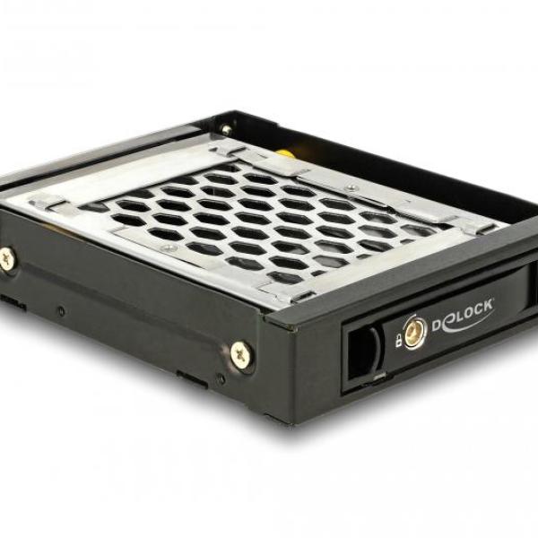 Преносимо чекмедже Delock 3.5″, За 1 x 2.5″ SATA / SAS HDD / SSD, Защита от вибрации