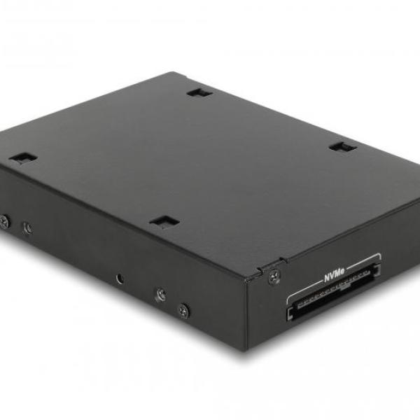Чекмедже Delock 3.5″, За 1 x 2.5″ U.2 NVMe SSD или SATA / SAS HDD / SSD, Черен
