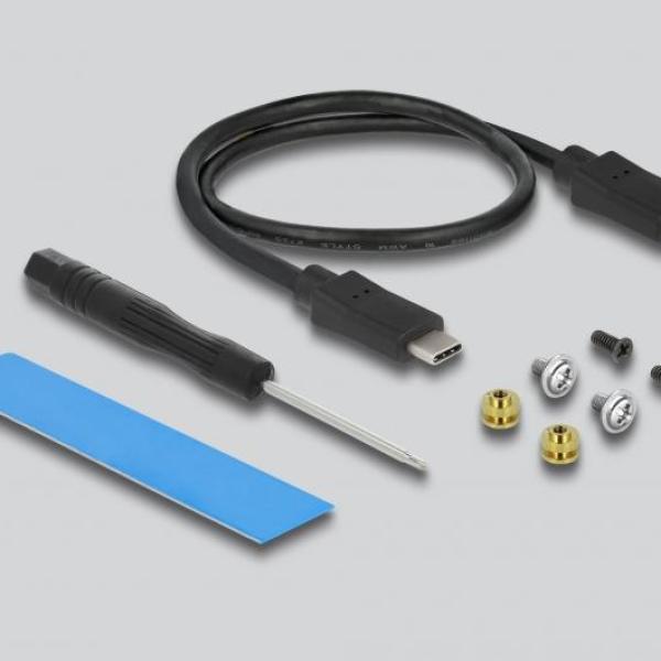 Външно чекмедже Delock за M.2 NVMe PCIe или SATA SSD, USB-C 3.2 Gen 2