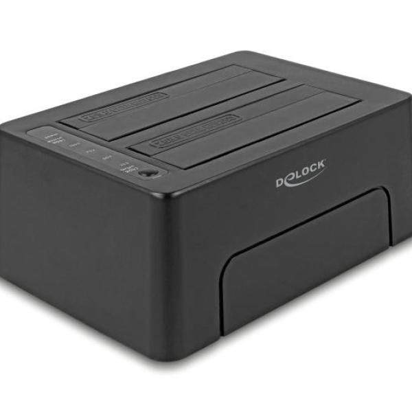 Външна докинг станция Delock, За 2 x SATA HDD / SSD, USB-C