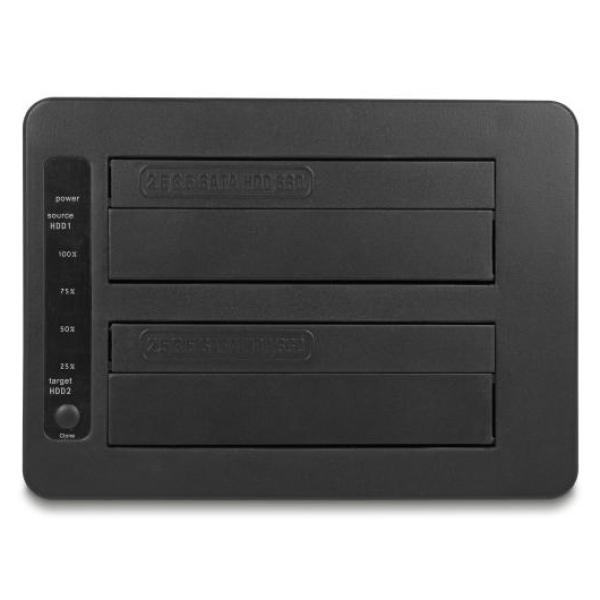 Външна докинг станция Delock, За 2 x SATA HDD / SSD, USB-C
