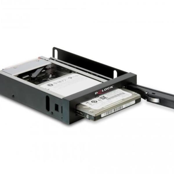 Чекмедже Delock 3.5″, За 1 x 2.5″ SATA HDD / SSD, Черен