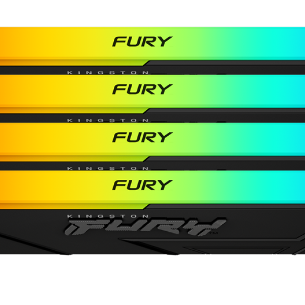 Памет Kingston FURY Beast Black RGB 64GB(4x16GB) DDR4 3200MHz CL16
