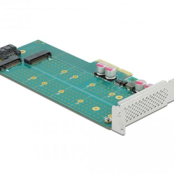 Карта PCI Express x4 Delock към 1x M.2 Key B + 1x  M.2 NVMe M.2 Key M, Low Profile