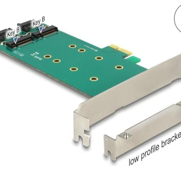 Карта Delock PCI Express x1 - 2 x internal M.2 Key B 110 mm