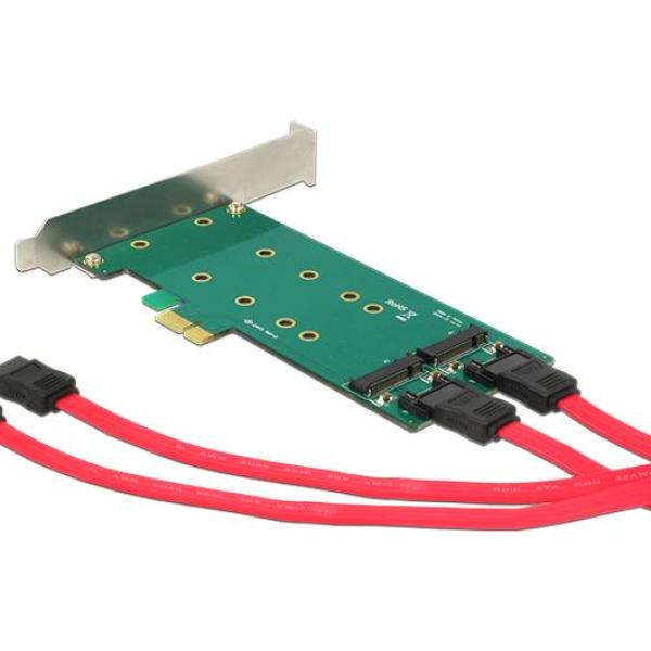 Карта Delock PCI Express x1 - 2 x internal M.2 Key B 110 mm