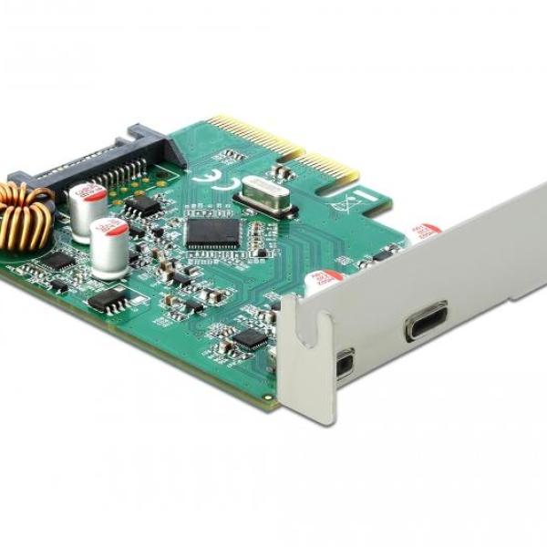 Карта Delock, PCI Express x4 към USB-C (USB 3.1 Gen 2) женско, 10 Gbps