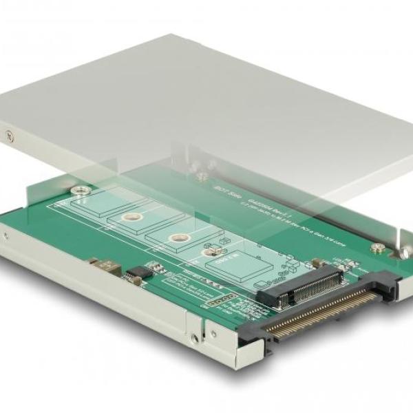 Конвертор DeLock, U.2 SFF-8639 - M.2 NVMe Key M, 2.5"