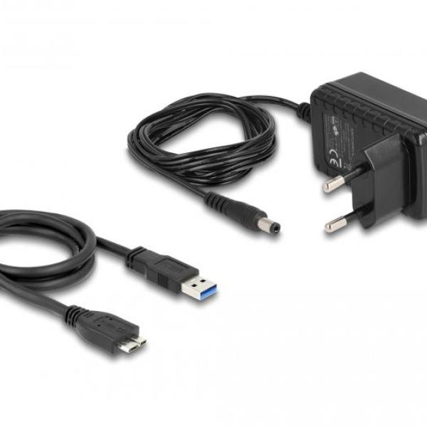 Конвертор Delock, SuperSpeed USB 5 Gbps (USB 3.2 Gen 1) - SATA 6 Gbps, Вкл. захранване
