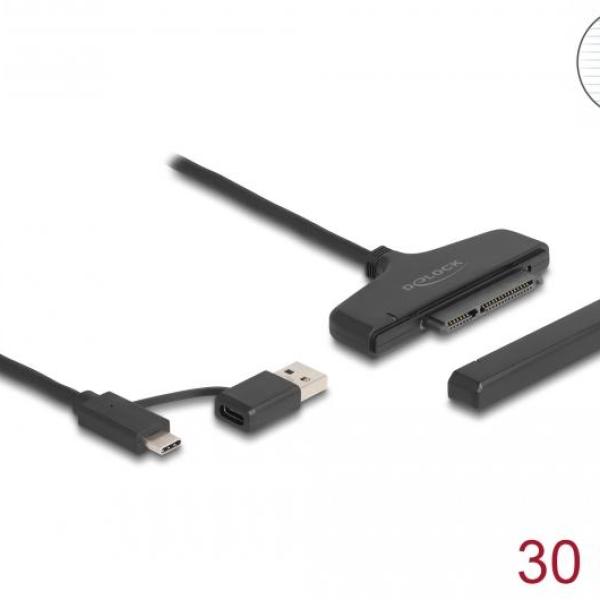 Конвертор Delock, USB-C / USB-A - SATA 6 Gb/s
