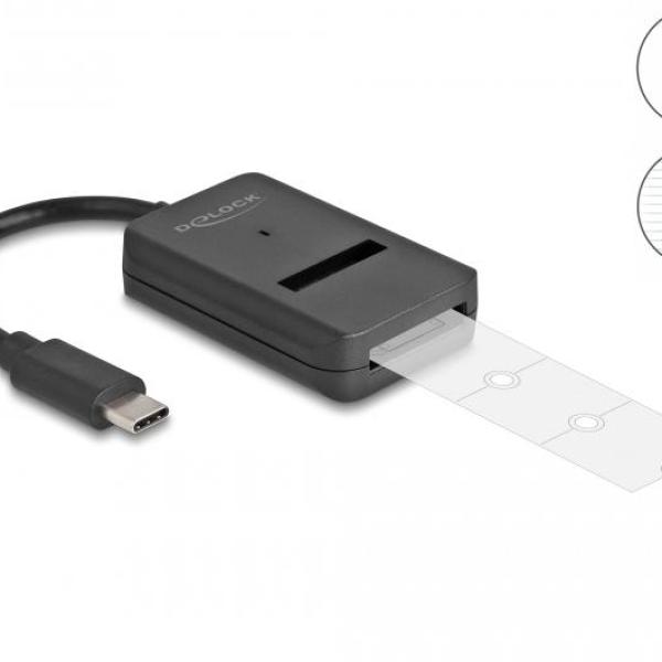 Конвертор Delock, USB-C - M.2 NVMe PCIe / SATA SSD, 10 Gbps