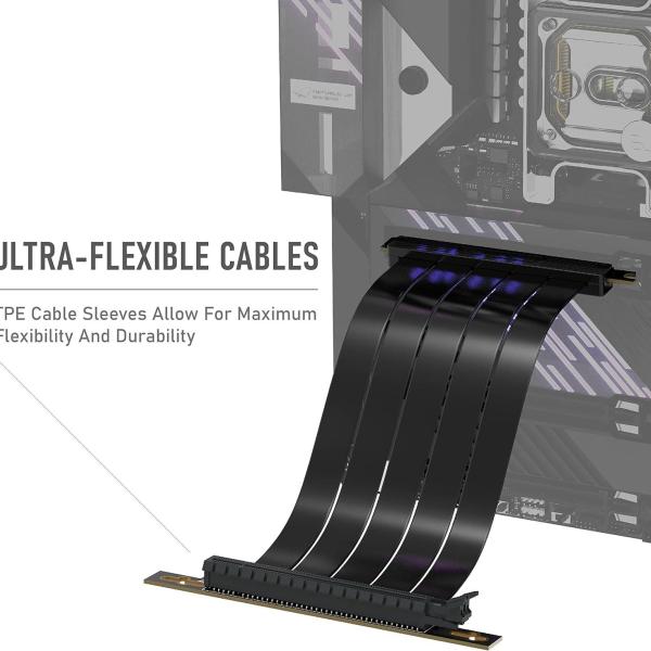 Кабел EZDIY-FAB Riser Cable Right Angle 200mm PCI-E x16 4.0