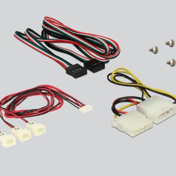 Метален панел 3.5" DeLock, 2 x USB 2.0, Контролер за вентилатори