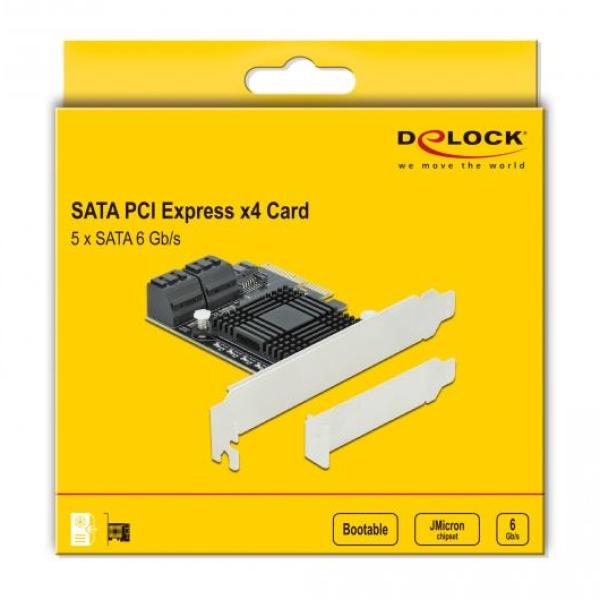 Контролер Delock SATA PCI Express Card - 5 ports